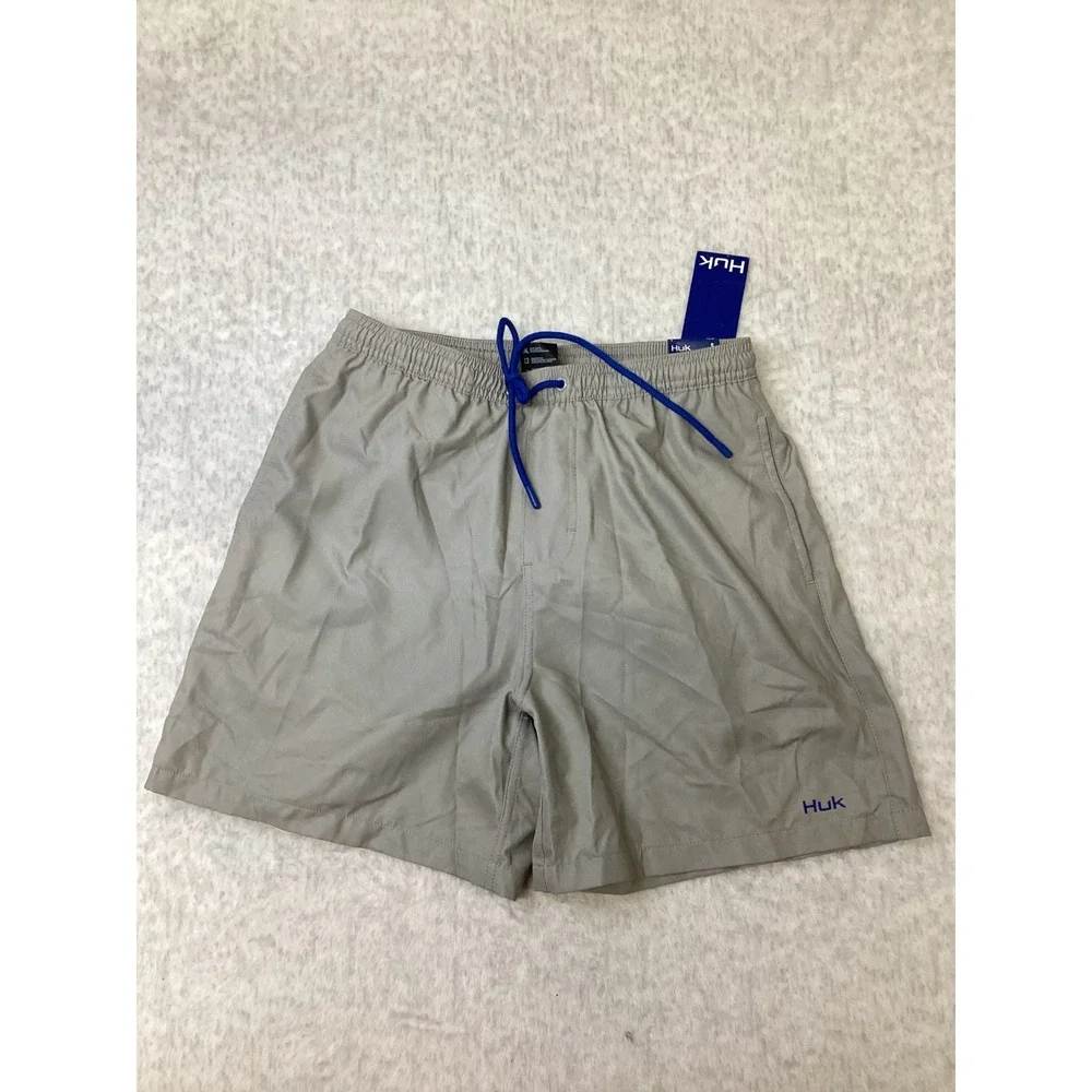 Huk Mens Pursuit Volley Fishing Shorts Sharkskin Grey 5.5 Inseam H2000132 S